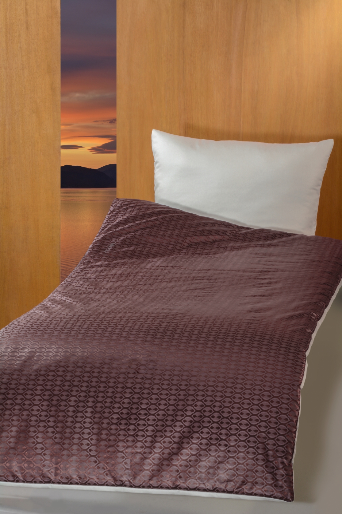 Deckengarnitur 0114 BW elfenbein/zartbitter Rosenduftdecke / Jaquard