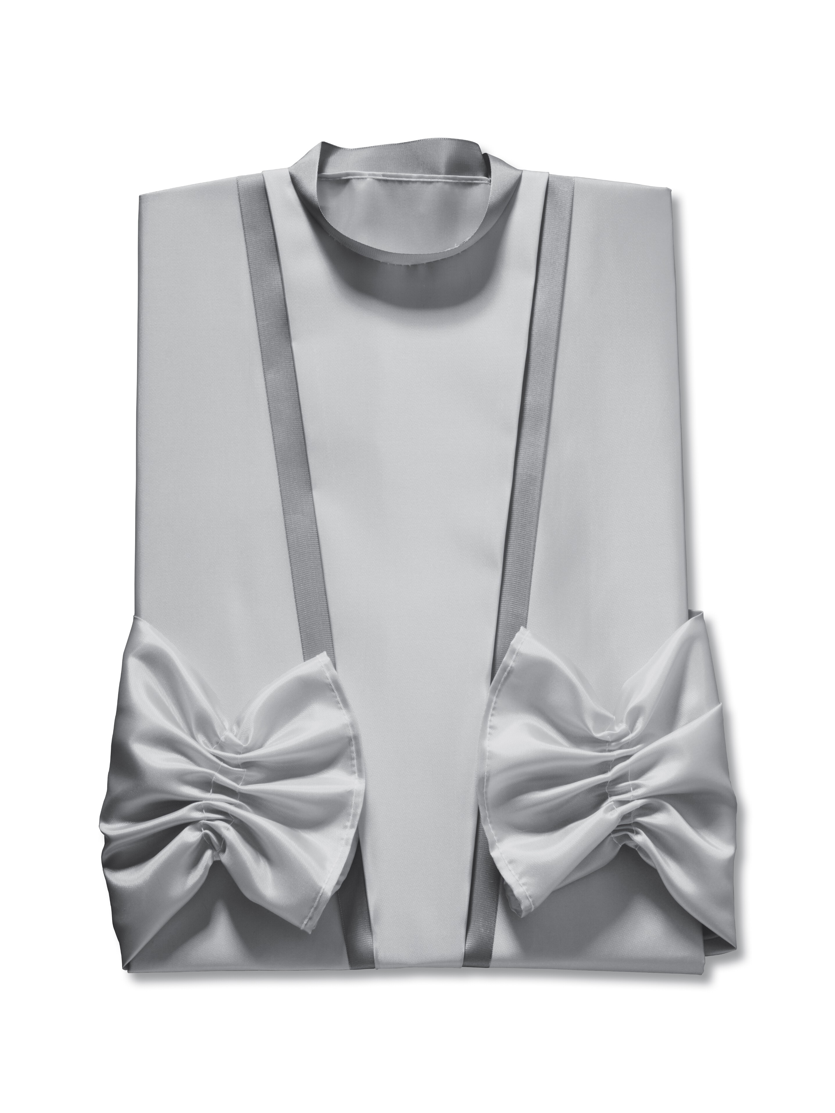 Damenkleid Nr. 466 Atlas silber matt