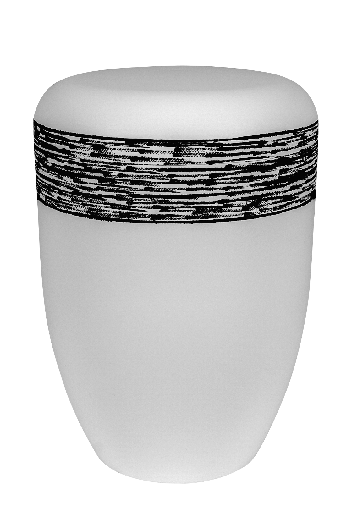Urne 1350b weiß, Kordeloptik