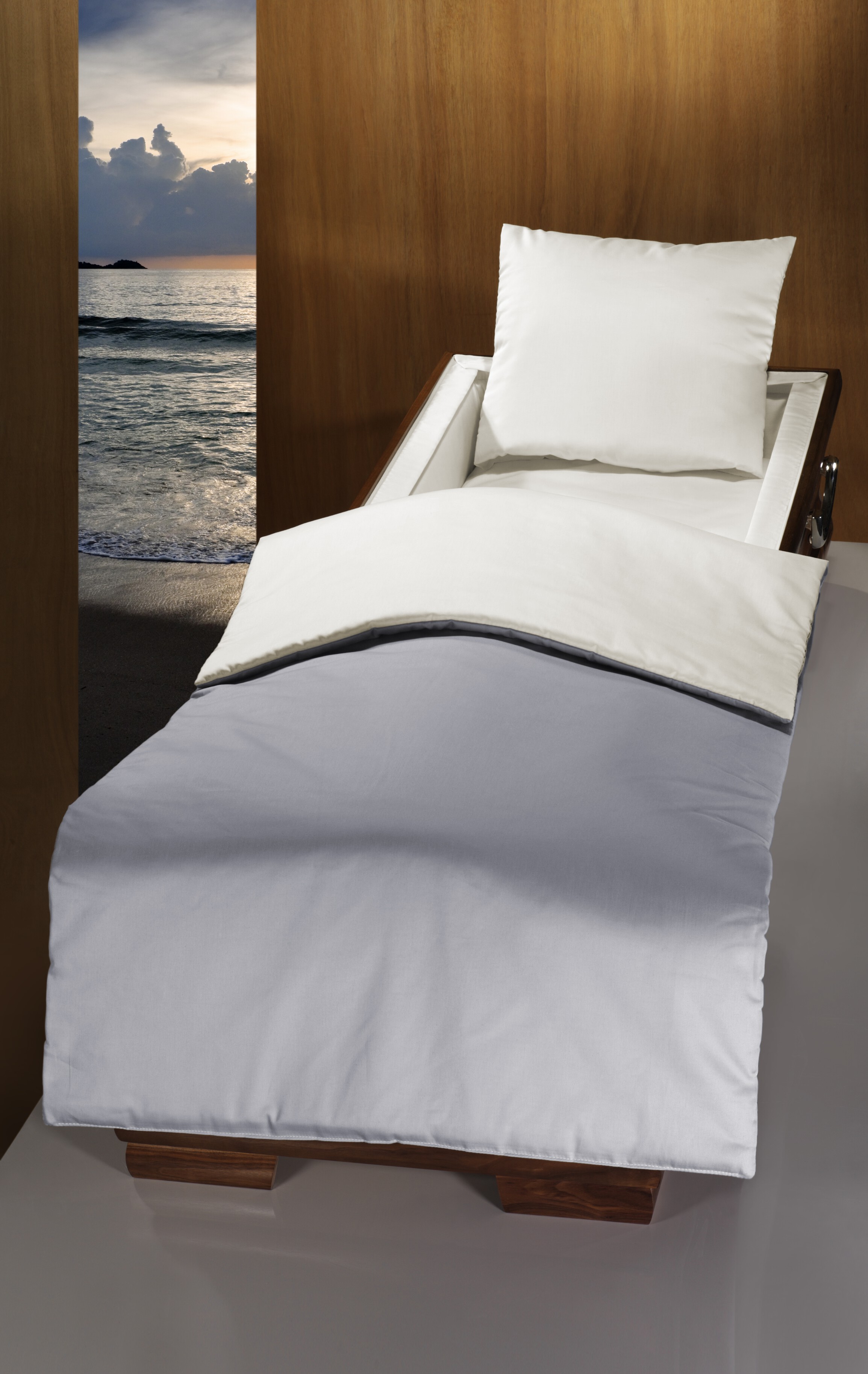 Deckengarnitur 0112  tv Janus II, Kissen: BW elfenbein Decke BW: elfenbein/silbergrau, Öko-Linie