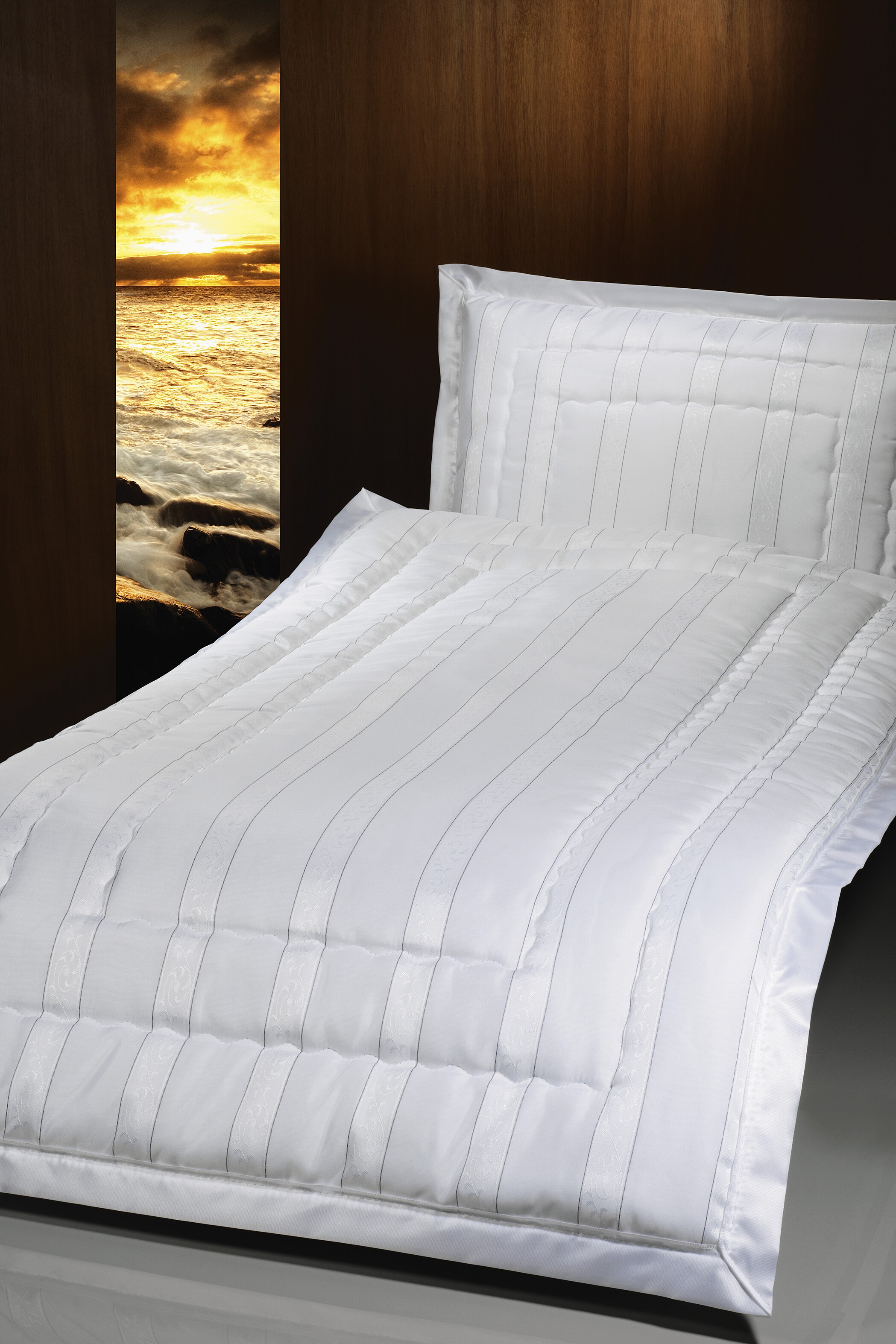 Deckengarnitur 01430 Ancona Pastellstreifen in anthrazit, Steg