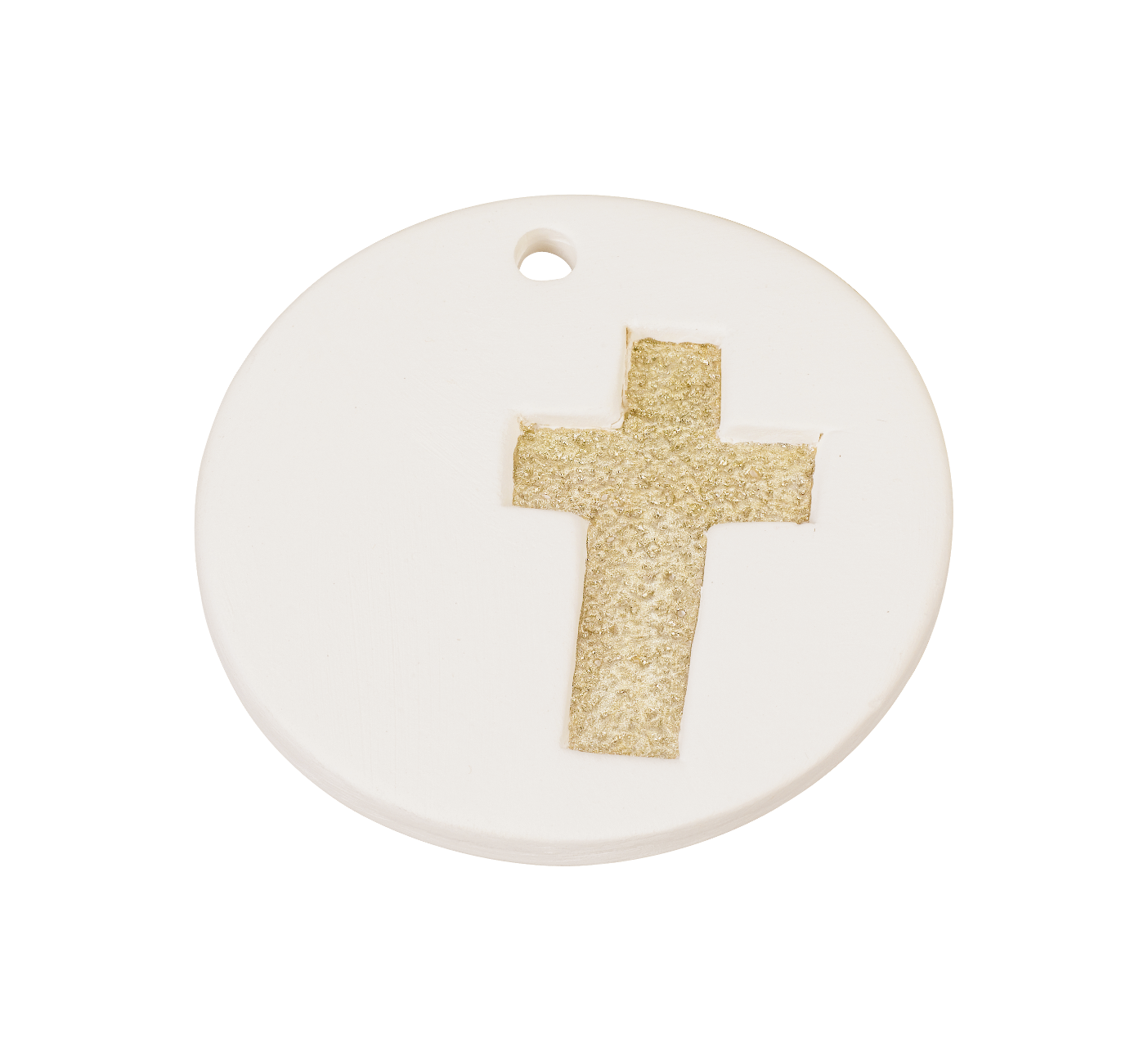 Urnenzusatz 0976 Bio-Keramikanhänger Kreuz