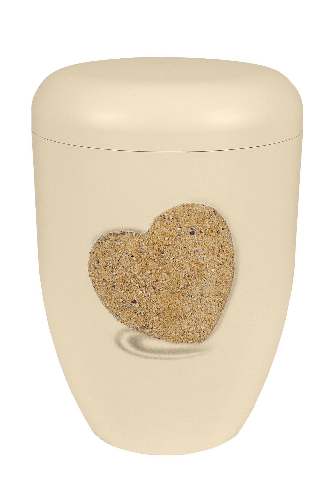 Urne 1440b elfenbein, Reliefherz