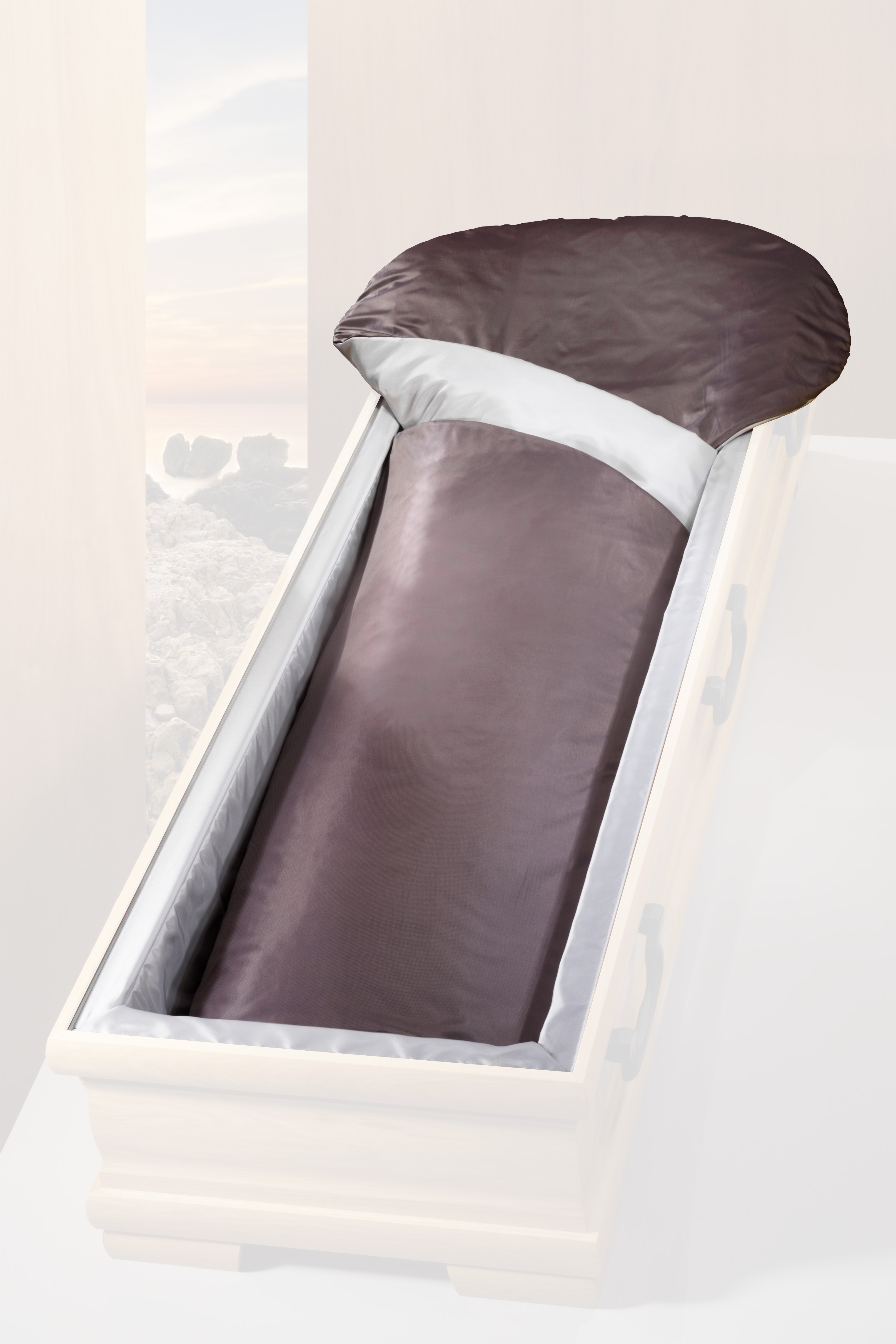 Sarginnenauskleidung Mittelteil u. Seitenstreifen mattgrau, passend zu Pallion und Umkleidung II