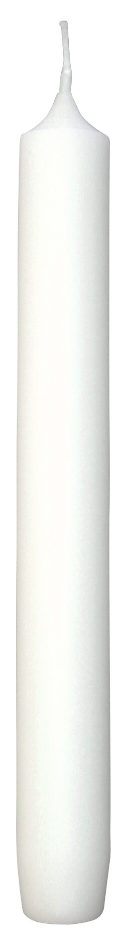 Karton Kerzen 6/500 (100 Stück pro Karton), u n g e f r ä s t,  weiß