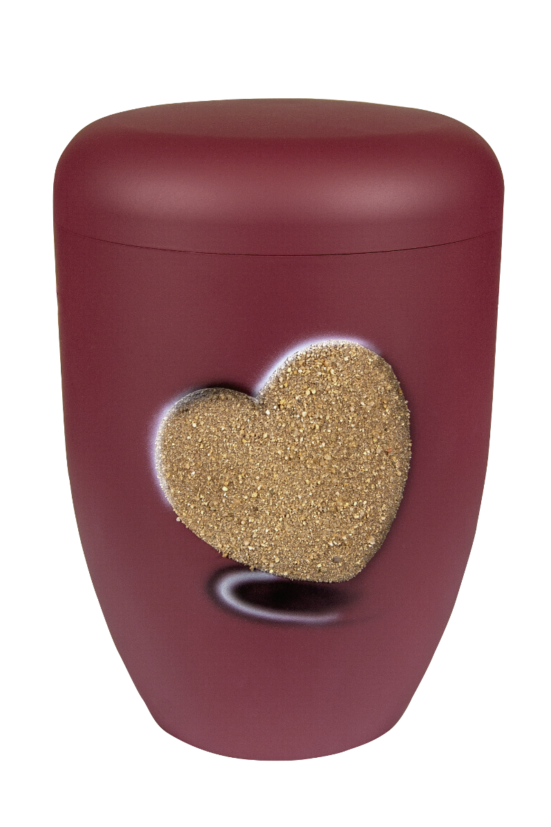 Urne 1443b bordeaux, Reliefherz