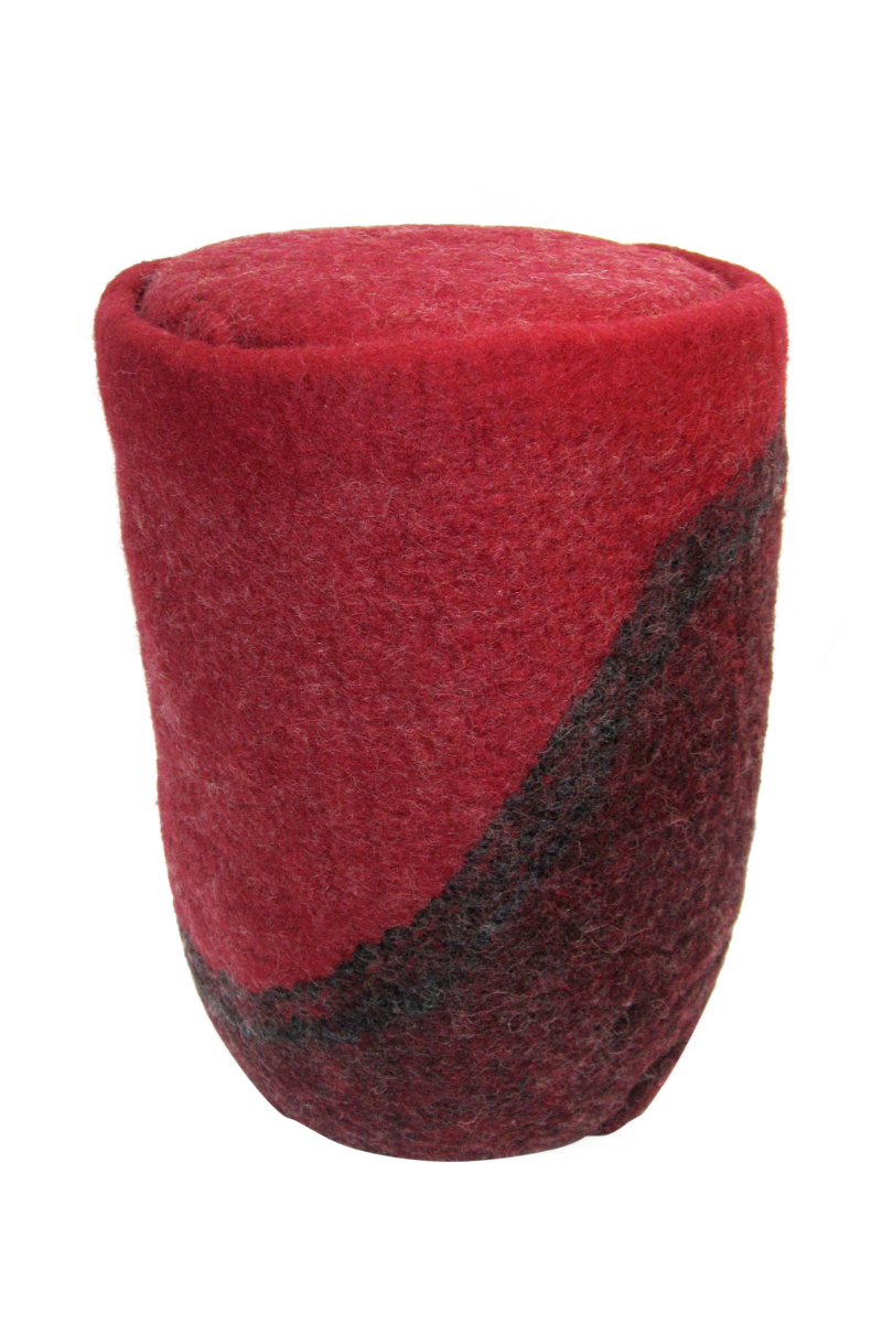 Urne Wollfilz rot