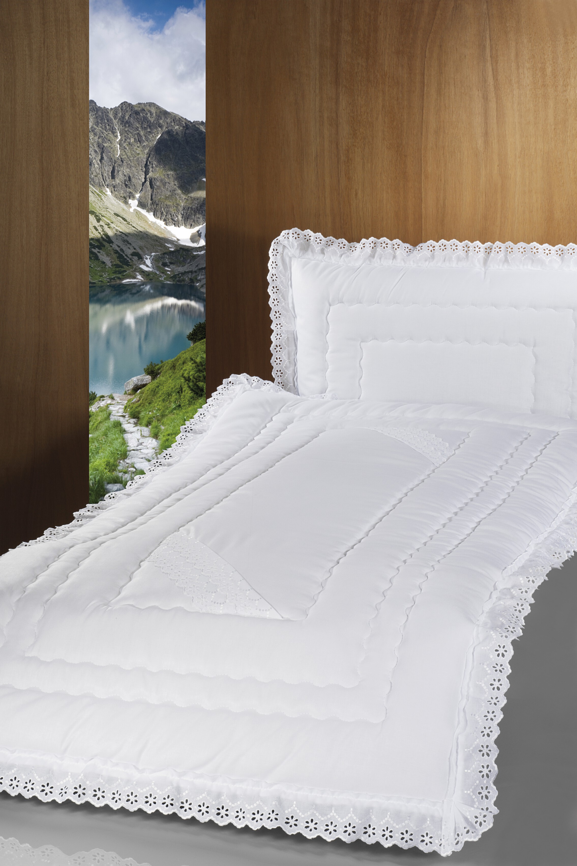 Deckengarnitur 161 Stoff, Spitze