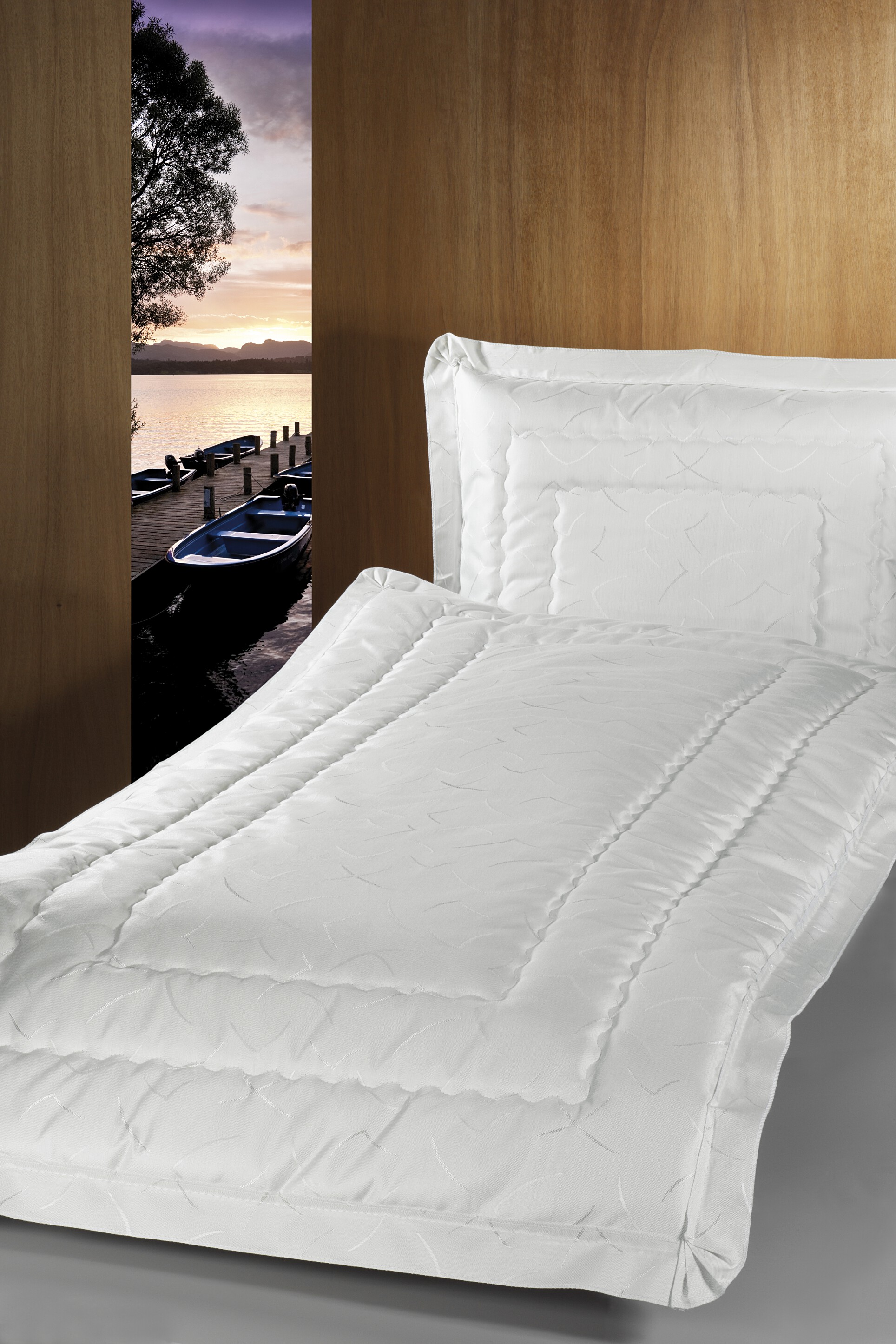 Deckengarnitur 01960 tv Neapel hellgrau, Volant