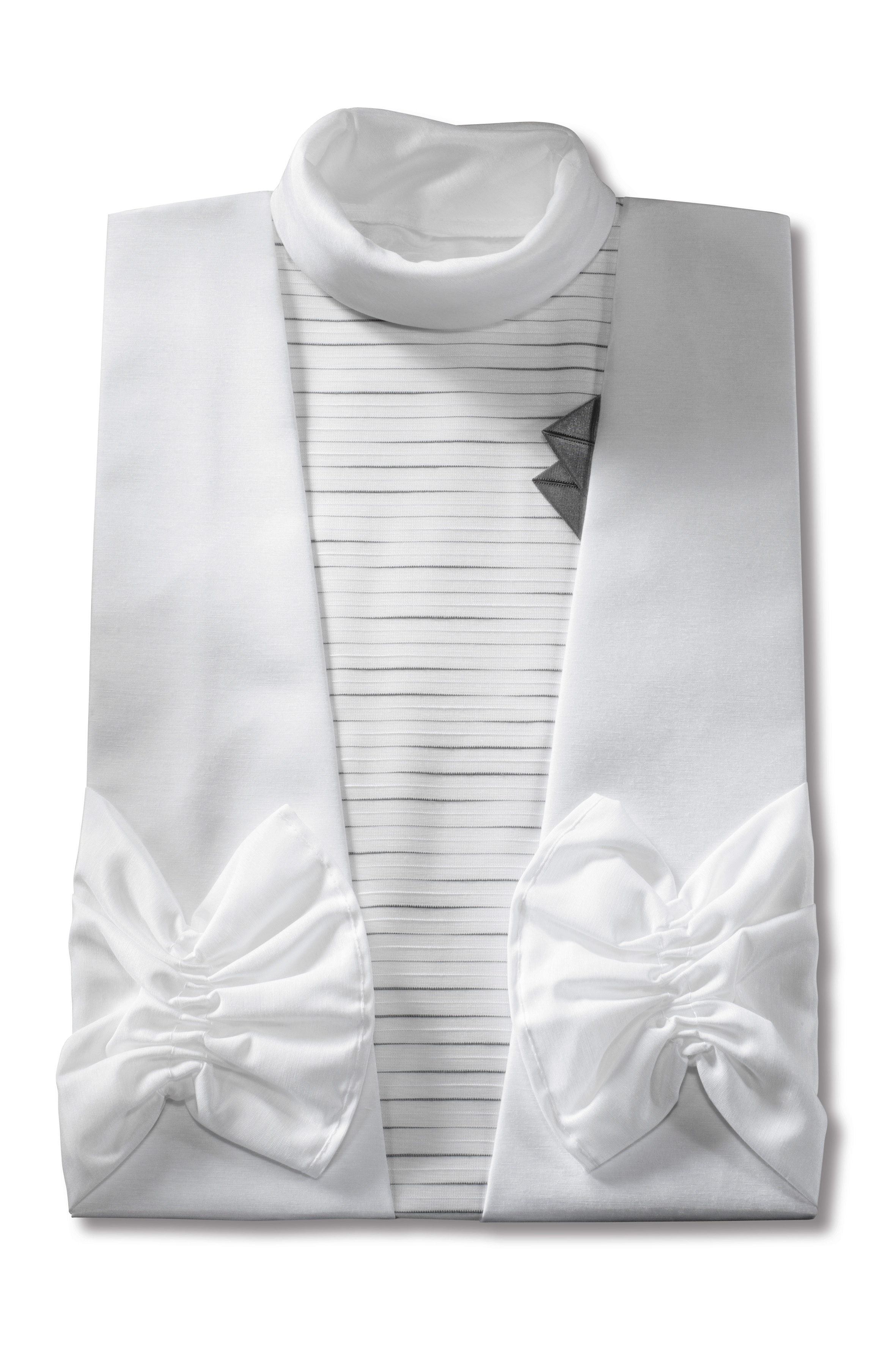 Damenkleid Nr. 406 London weiss, dezent gestreift