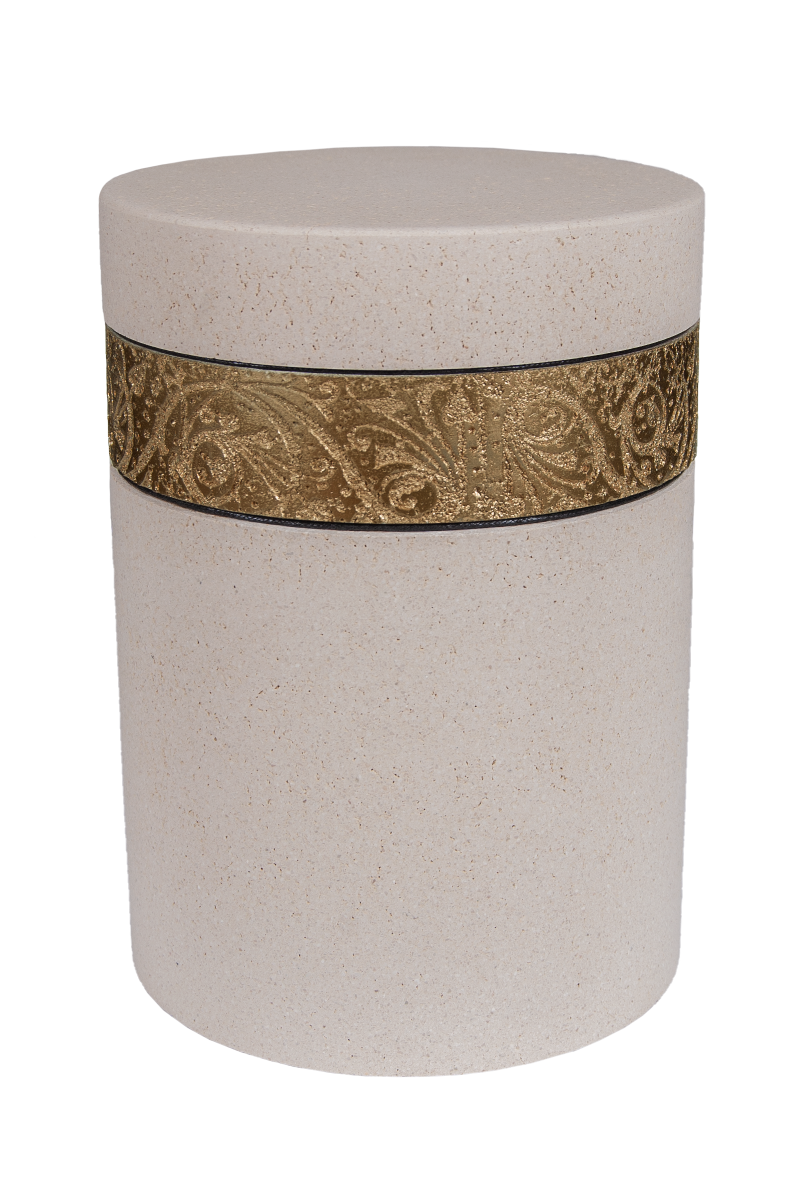 Urne Z 10 G Bella, weiss, Ornamentring