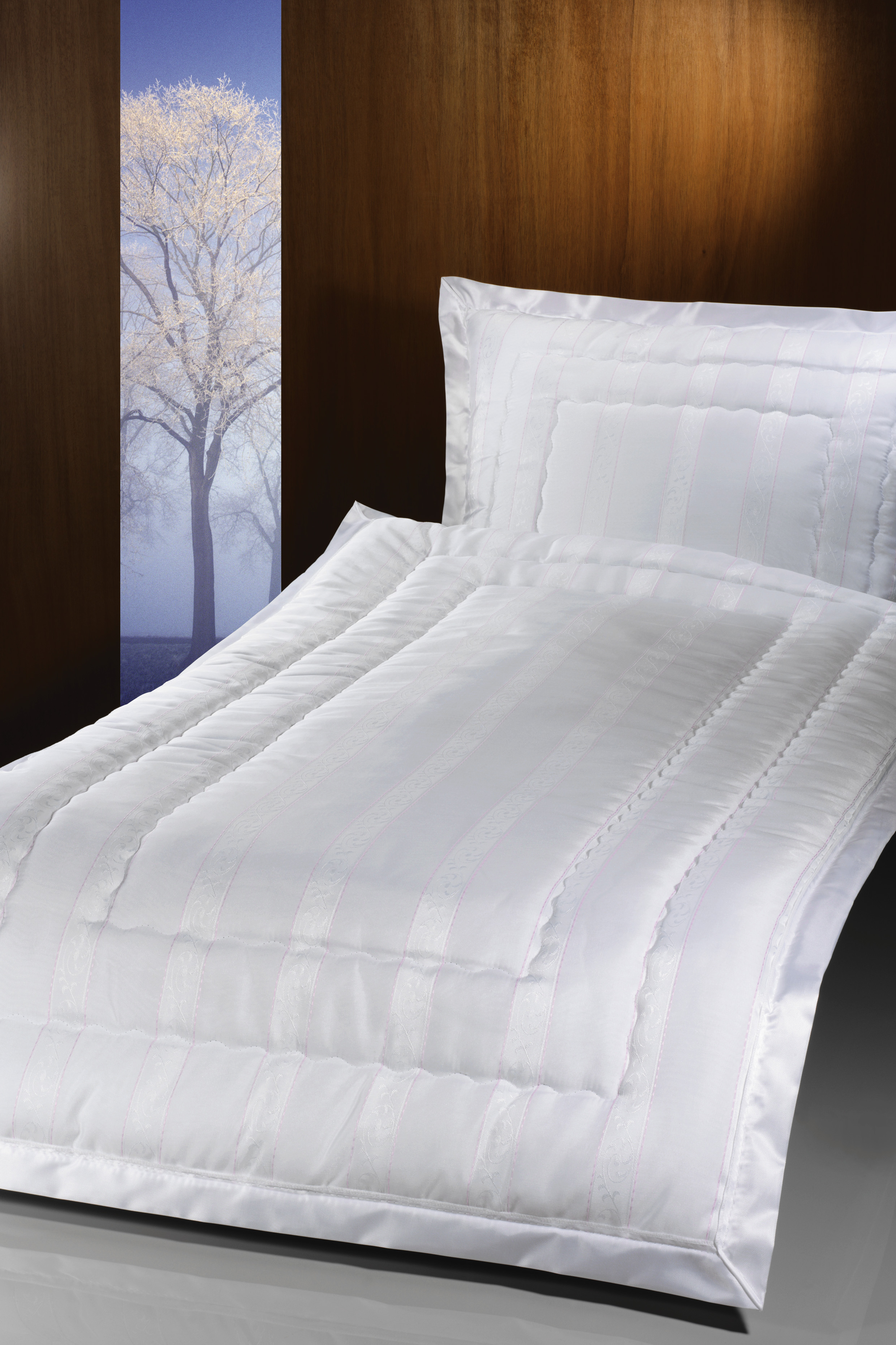 Deckengarnitur 01430 Ancona Pastellstreifen in rosa, Steg