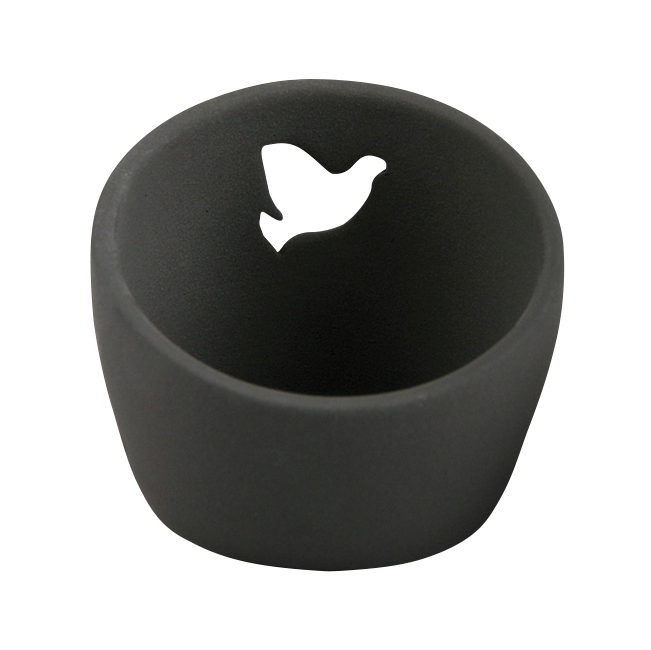 0086 Teelichthalter schwarz