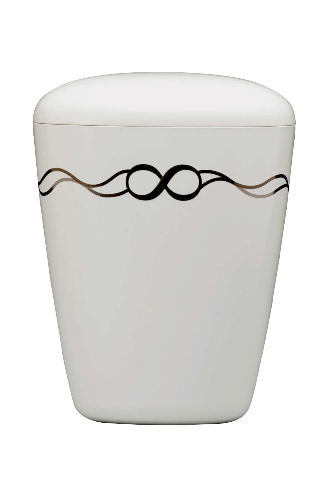 Urne 26104 weiß, Dekorband „Unendlichkeit“