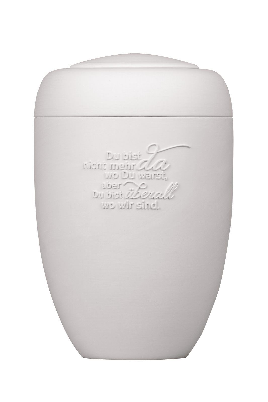 Motiv-Urne 0501 crèmeweiß "Gedanke"