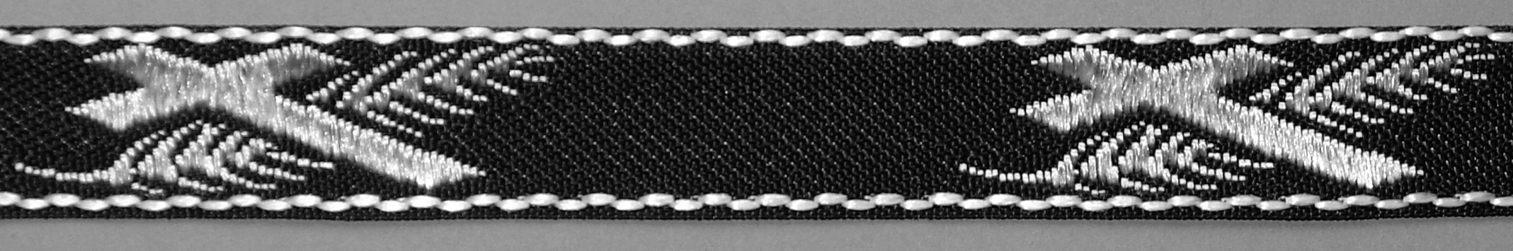 Meter Lotband, Kreuz/Palme schwarz/weiß (Rolla à  50 m)