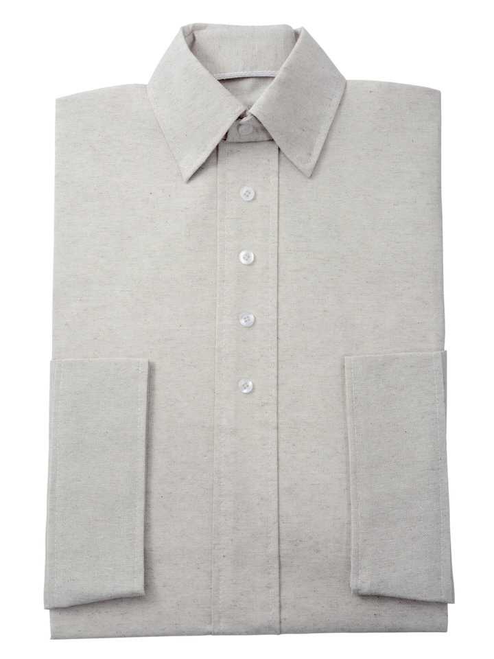 Herrenkleid Nr. 280 Baumwolle natur, zeitgemäßer Hemdkragen
