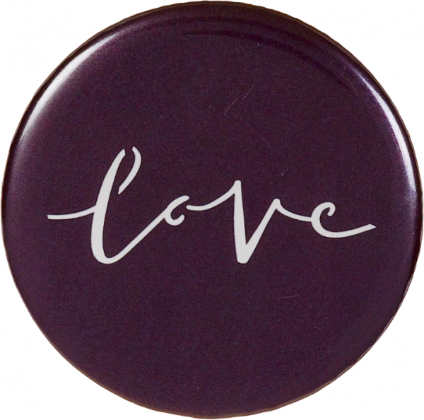 0826 Memori-Button - aubergine, Love (ohne Urne)