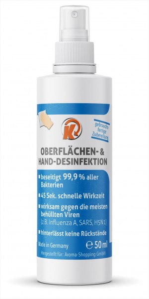 Oberflächen- und Handdesinfektion, Pumpspray, 50 ml