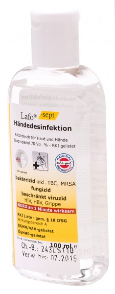 Flasche Lafo® Händedesinfektion, 100 ml