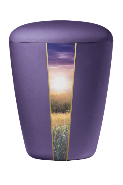 Urne 26681-VLA violett, Dekor "Landschaft"