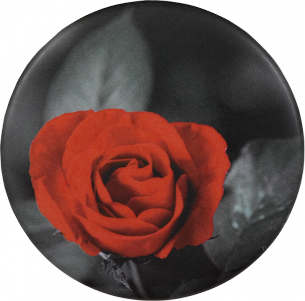 0834 Memori-Button - Rose rot (ohne Urne)
